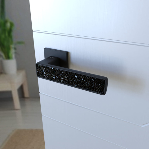 Klamka Concept fit KCF B00/GLAMOUR czarna/glamour na rozecie kwadratowej Infinity Line Klamka Concept fit KCF B00/GLAMOUR czarna/glamour na rozecie kwadratowej Infinity Line