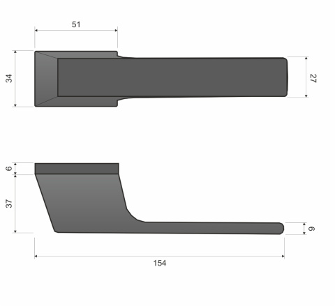 Klamka Sky KSKY M 700 chrom mat na rozecie prostokątnej Infinity Line Klamka Sky KSKY M 700 chrom mat na rozecie prostokątnej Infinity Line