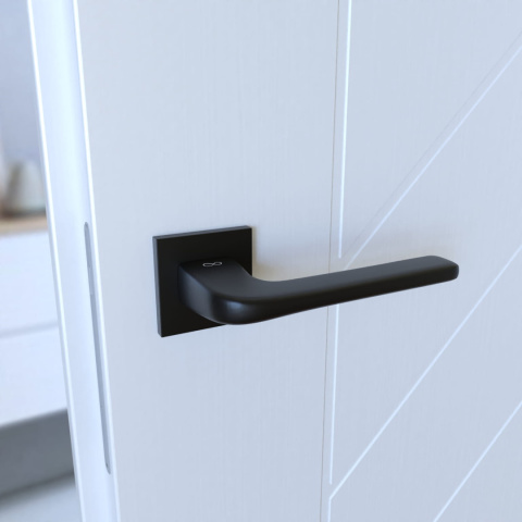 Klamka Solo fit KSO B00 czarna na rozecie kwadratowej Infinity Line