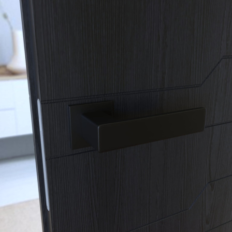 Klamka Imperia KIMP S B00 czarna na rozecie kwadratowej Infinity Line