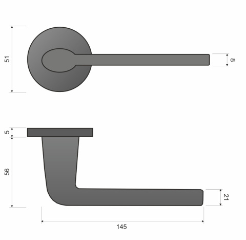 Klamka Eva KEVA O M700 chrom mat na rozecie okrągłej Infinity Line Klamka Eva KEVA O M700 chrom mat na rozecie okrągłej Infinity Line