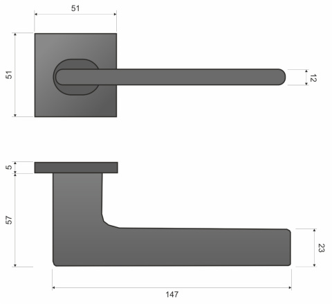 Klamka Ferrara KFRA S M700/B00 chrom mat/czarna na rozecie kwadratowej Infinity Line Klamka Ferrara KFRA S M700/B00 chrom mat/czarna na rozecie kwadratowej Infinity Line