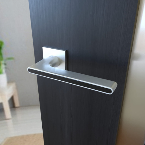 Klamka Ferrara KFRA S M700/B00 chrom mat/czarna na rozecie kwadratowej Infinity Line Klamka Ferrara KFRA S M700/B00 chrom mat/czarna na rozecie kwadratowej Infinity Line