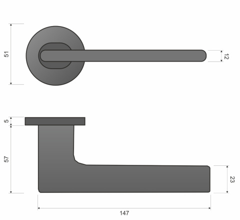 Klamka Ferrara KFRA S O M700/B00 chrom mat/czarna na rozecie okrągłej Infinity Line Klamka Ferrara KFRA S O M700/B00 chrom mat/czarna na rozecie okrągłej Infinity Line