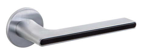 Klamka Ferrara KFRA S O M700/B00 chrom mat/czarna na rozecie okrągłej Infinity Line Klamka Ferrara KFRA S O M700/B00 chrom mat/czarna na rozecie okrągłej Infinity Line