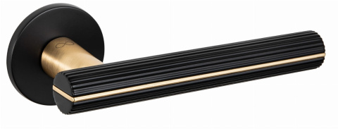Klamka Capri KPRI B00/MG00 czarna/złoty mat na rozecie okrągłej Infinity Line Klamka Capri KPRI B00/MG00 czarna/złoty mat na rozecie okrągłej Infinity Line