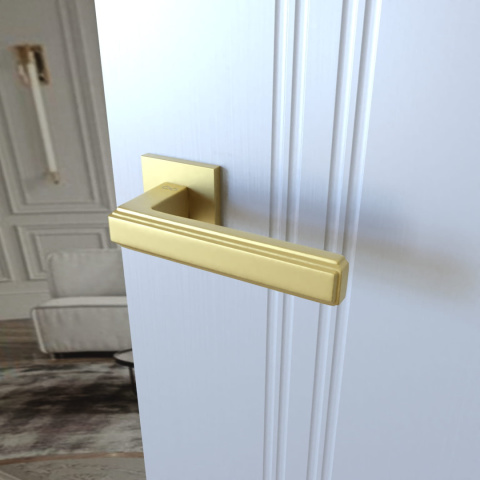 Klamka Florence fit KFL M G00 złoty mat na rozecie kwadratowej Infinity Line Klamka Florence fit KFL M G00 złoty mat na rozecie kwadratowej Infinity Line
