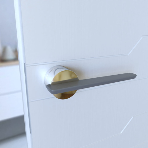 Klamka Gemello KGML 700/200 chrom/tytan na rozecie okrągłej Infinity Line