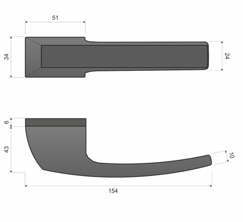 Klamka Spectra KSPC M 700 chrom mat na rozecie prostokątnej Infinity Line Klamka Spectra KSPC M 700 chrom mat na rozecie prostokątnej Infinity Line