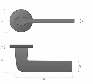 Klamka Stinger fit KSR O 700 chrom na rozecie okrągłej Infinity Line