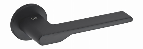 Klamka Toro fit KTO O B00 czarna na rozecie okrągłej Infinity Line