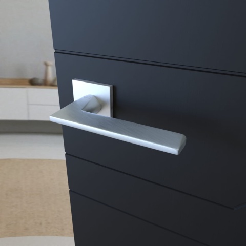 Klamka Ara fit KRA M 700 chrom mat na rozecie kwadratowej Infinity Line