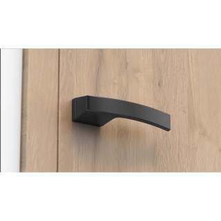 Klamka Arc czarna na rozecie ukrytej prostokątnej Corona