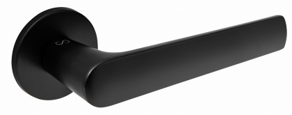 Klamka Tokyo KTOK B00 czarna na rozecie okrągłej Infinity Line