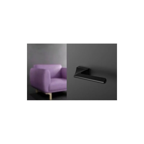 Klamka Impera czarna na rozecie ukrytej prostokątnej Corona