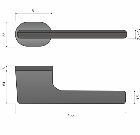 Klamka Lukka KLUK M G00 złoty mat na rozecie owalnej Infinity Line