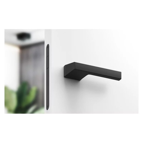 Klamka Maxima czarna na rozecie ukrytej prostokątnej Corona