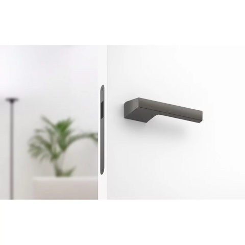 Klamka Maxima gunmetal na rozecie ukrytej prostokątnej Corona