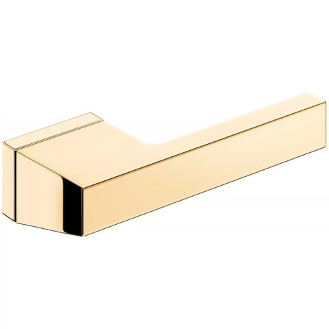 Klamka Maxima mosiądz błyszczący PVD na rozecie ukrytej prostokątnej Corona