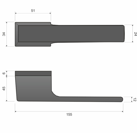 Klamka Bari KBRI M700 chrom mat na rozecie prostokątnej Infinity Line