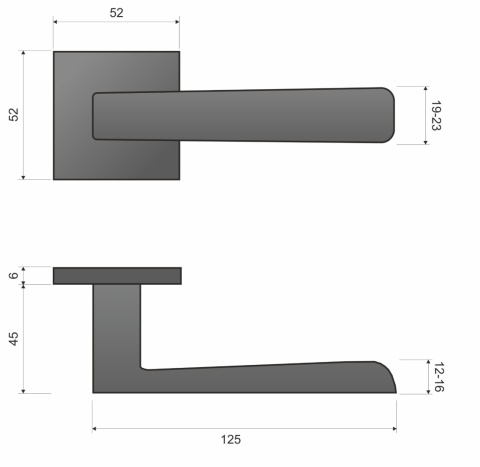 Klamka Parma fit KPR M 700 chrom mat na rozecie kwadratowej Infinity Line