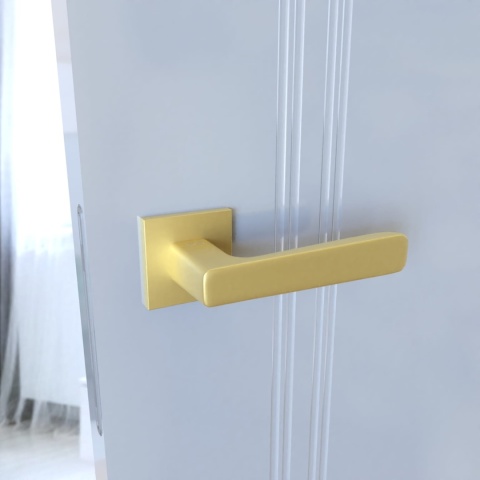 Klamka Parma fit KPR M G00 złoty mat na rozecie kwadratowej Infinity Line