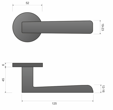 Klamka Parma fit KPR O MG00 złoty mat na rozecie okrągłej Infinity Line