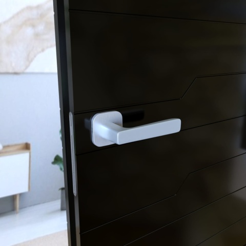 Klamka Parma fit KPR QO M700 chrom mat na rozecie kwadrat - owal Infinity Line