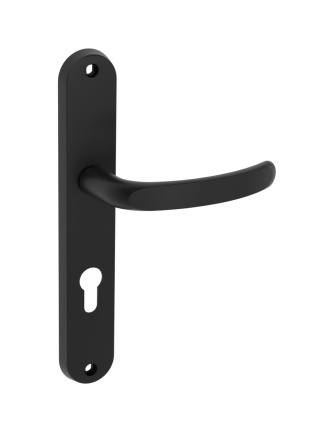 Klamka Regulus P61 czarny mat długi szyld na wkładkę rozstaw 72 mm Nomet