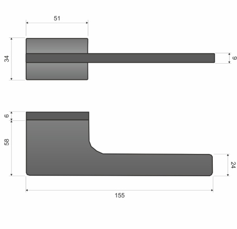 Klamka Monza KMOZ M700 chrom mat na rozecie prostokątnej Infinity Line