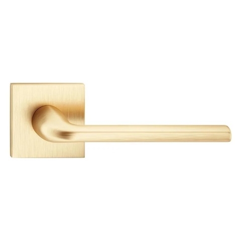 Klamka Scandi Slim mosiądz matowy na rozecie kwadratowej Corona