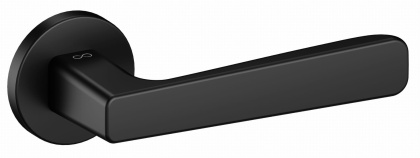 Klamka Parma fit KPR O B00 czarna na rozecie okrągłej Infinity Line