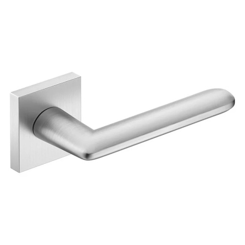 Klamka Spark chrom szczotkowany na rozecie kwadratowej Corona