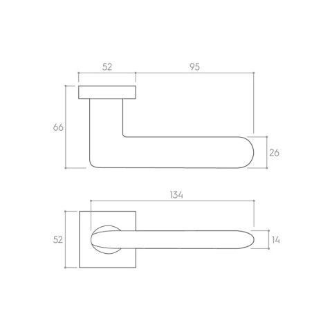 Klamka Spark czarna na rozecie kwadratowej Corona