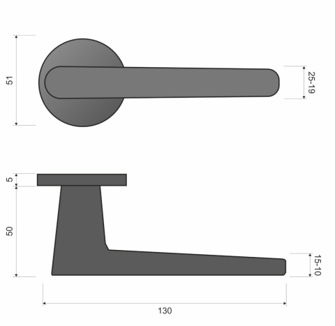 Klamka Tokyo KTOK M 700 chrom mat na rozecie okrągłej Infinity Line