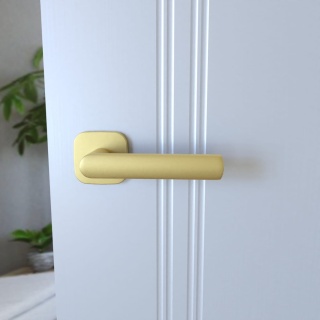 Klamka Torino fit KTF QO MG00 złoty mat na rozecie kwadrat - owal Infinity Line