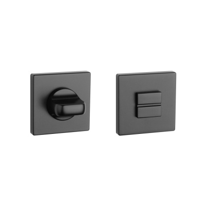 Rozeta kwadratowa Aprile Q Slim 7mm BK czarny matowy wc