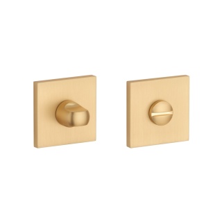 Rozeta kwadratowa Aprile Q Slim 7mm GOLD SATIN - złoty matowy wc