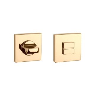 Rozeta kwadratowa Aprile Q Slim 7mm LG PVD złoty polerowany PVD wc
