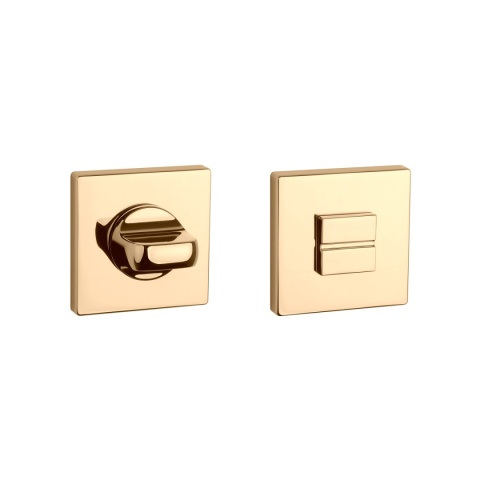 Rozeta kwadratowa Aprile Q Slim 7mm LG PVD złoty polerowany PVD wc