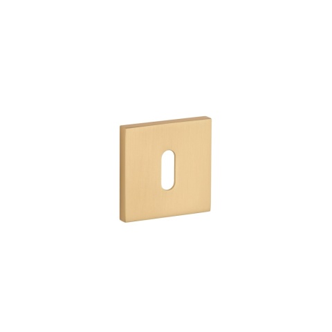 Rozeta kwadratowa Aprile Q Slim 7mm GOLD SATIN - złoty matowy klucz