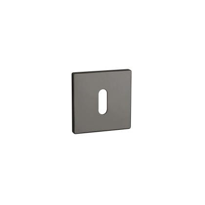 Rozeta kwadratowa Aprile Q Super Slim 5mm US PVD antracyt polerowany PVD klucz