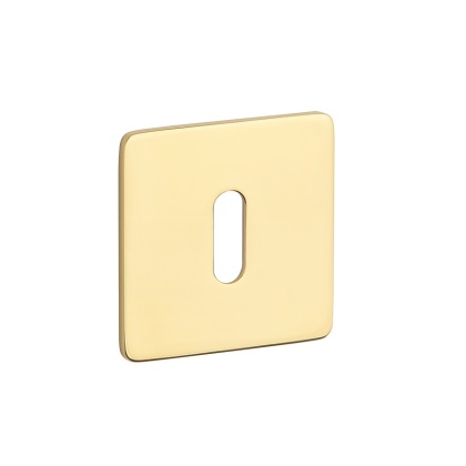 Rozeta kwadratowa Sterk Kvadrat 1710 Ultra Slim 3mm GOLD PVD złoty polerowany PVD klucz