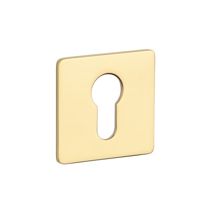 Rozeta kwadratowa Sterk Kvadrat 1711 Ultra Slim 3mm GOLD PVD złoty polerowany PVD wkładka