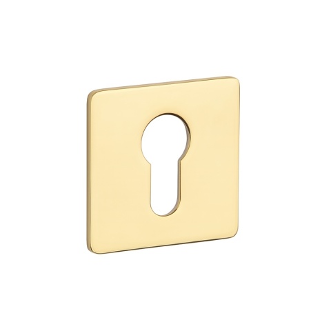 Rozeta kwadratowa Sterk Kvadrat 1711 Ultra Slim 3mm GOLD PVD złoty polerowany PVD wkładka