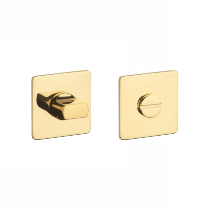 Rozeta kwadratowa Sterk Kvadrat 1712 Ultra Slim 3mm GOLD PVD złoty polerowany PVD wc