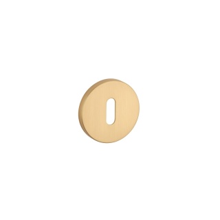 Rozeta okrągła Aprile R Slim 7mm GOLD SATIN złoty matowy klucz
