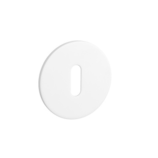 Rozeta okrągła Sterk Oval 1710 Ultra Slim 3mm WH - biały matowy klucz
