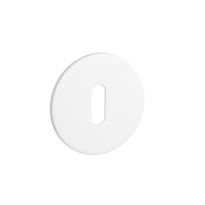 Rozeta okrągła Sterk Oval 1710 Ultra Slim 3mm WH - biały matowy klucz