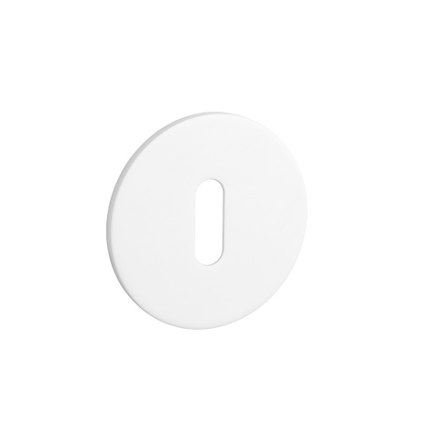 Rozeta okrągła Sterk Oval 1710 Ultra Slim 3mm WH - biały matowy klucz